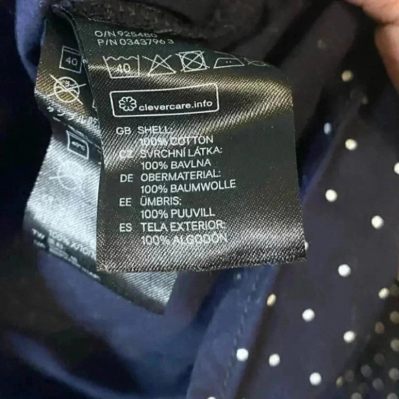 H&M Navy Polka Dot Button Down Shirt - Picture 4 of 6